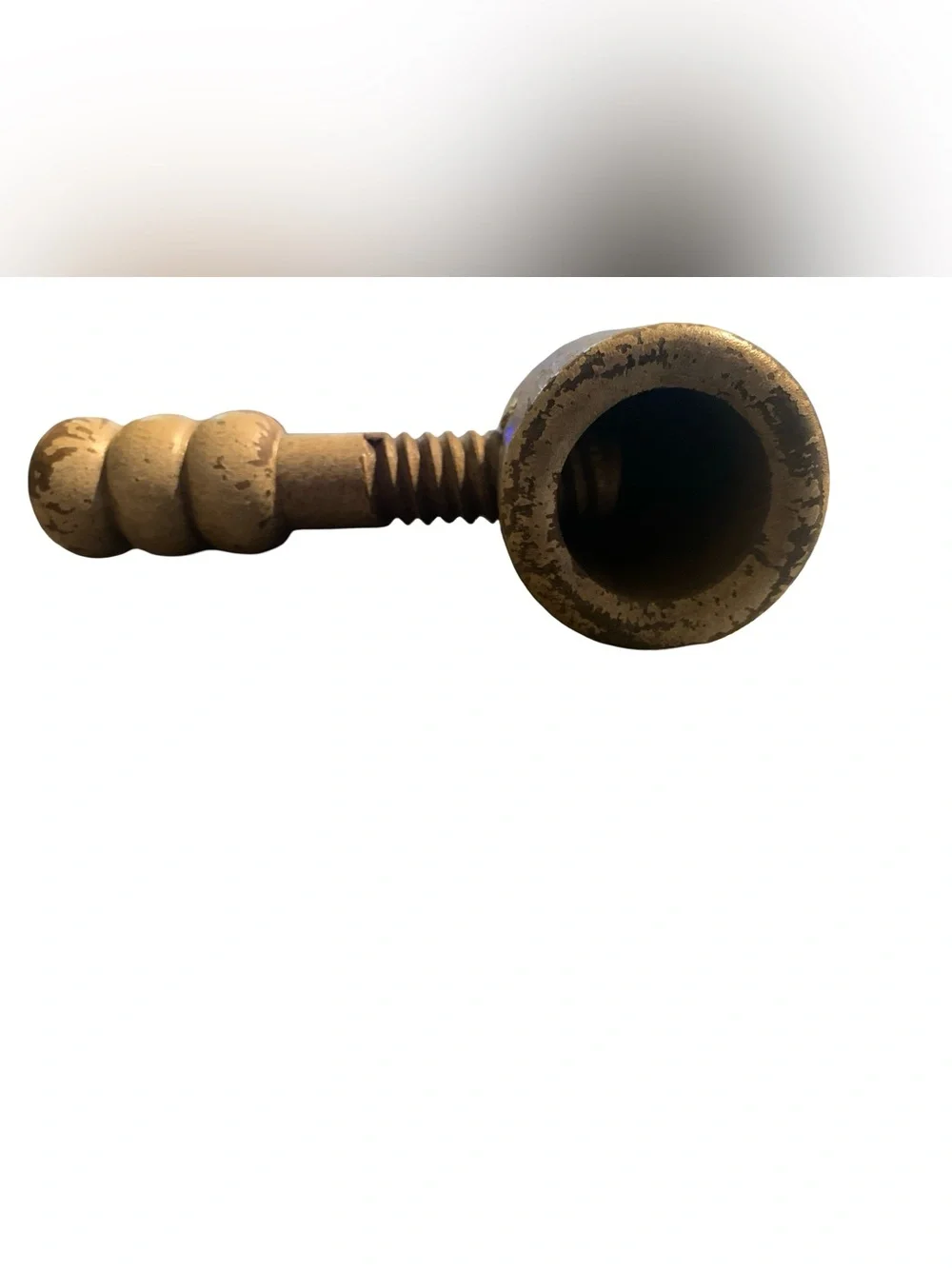 VINTAGE HAND TURNED WOODEN‎ NUT CRACKER SCREW TYPE